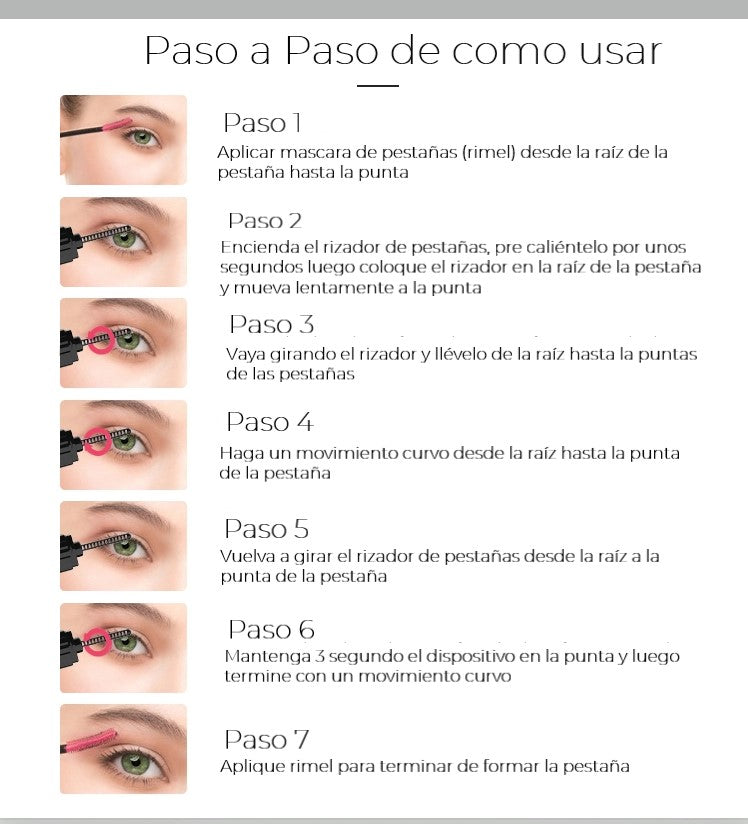 Nápoles - rizador de pestañas con calor skin care color negro