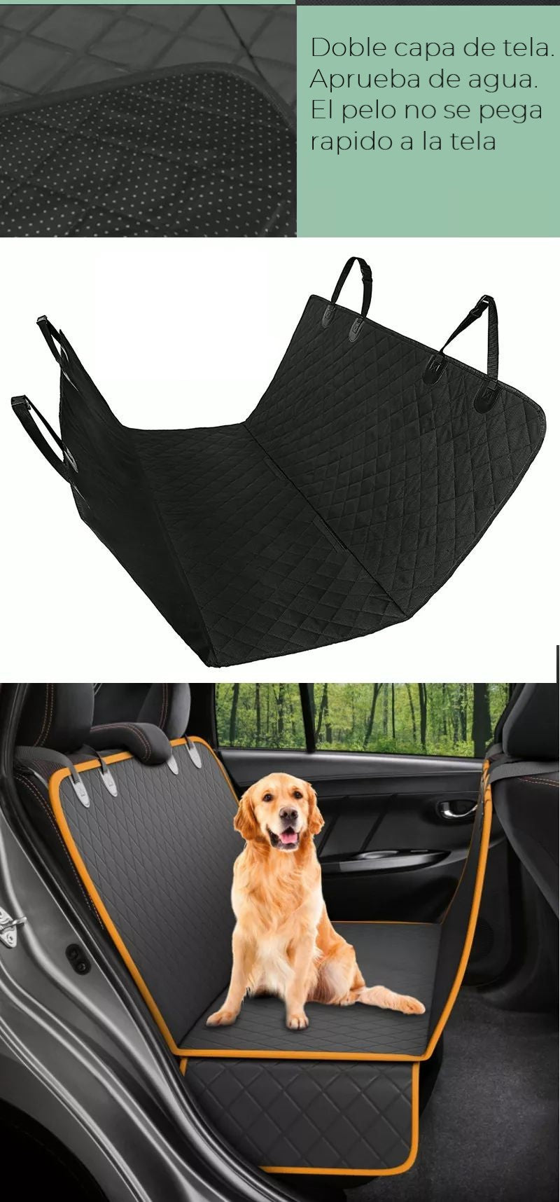 Funda Cubre Asiento de Auto Para Perros y mas Mascotas Impermeable – Tubelux