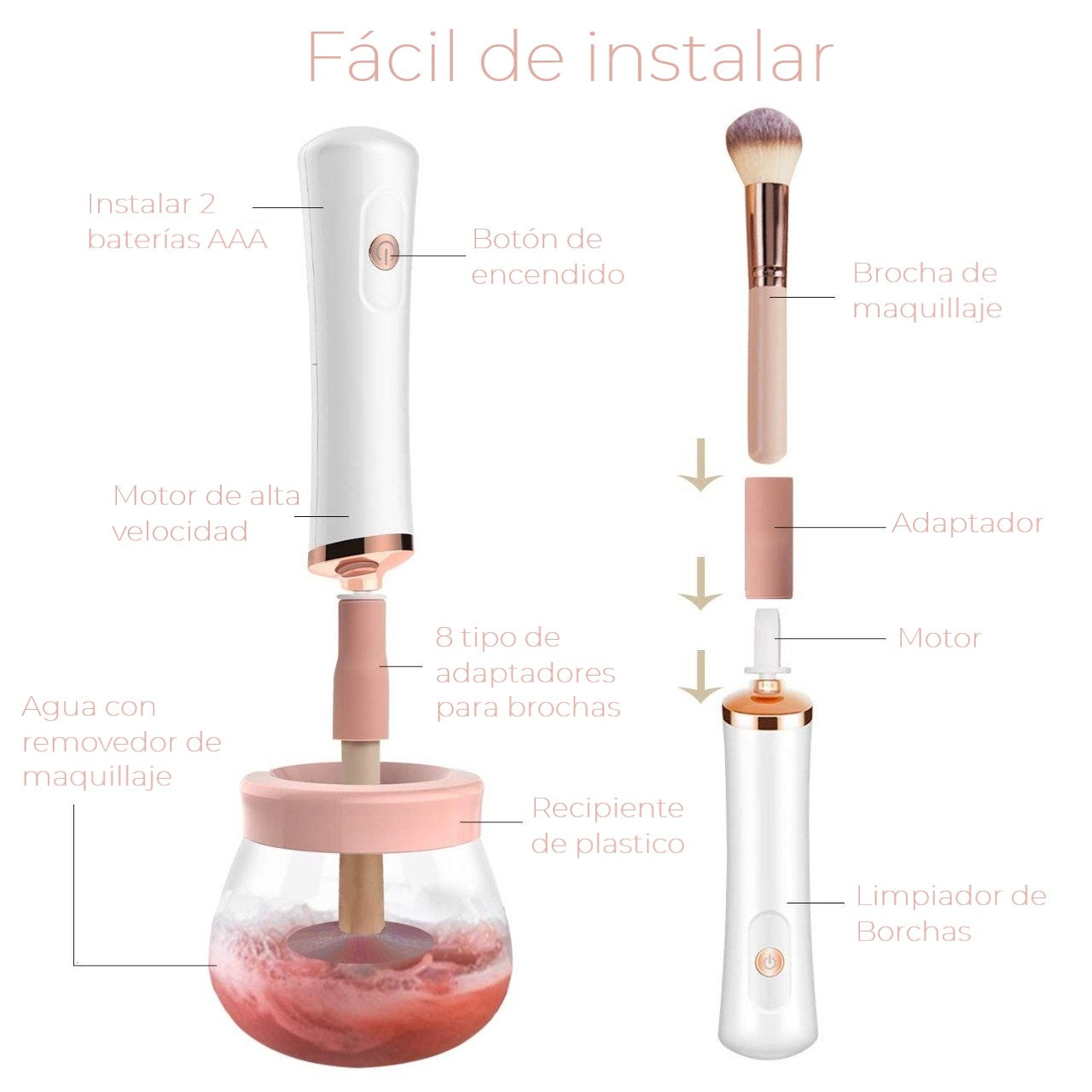 Kioto - limpiador de brochas de maquillaje
